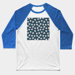 Navy Christmas Pattern Baseball T-Shirt